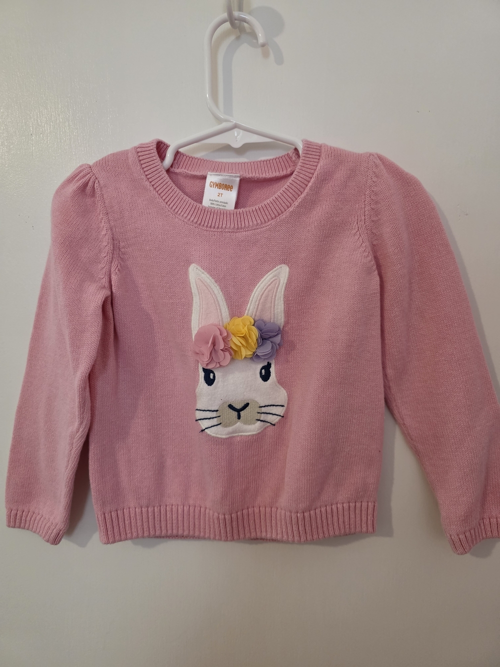 Gymboree Pink Bunny Applique Sweater